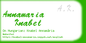 annamaria knabel business card