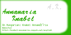 annamaria knabel business card